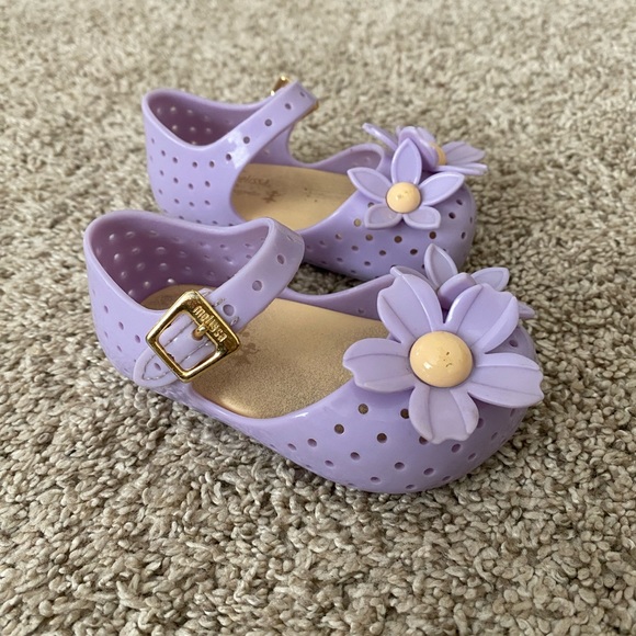 Mini Melissa toddler Lilac Furadinha flower BB Sandals size 5 - Picture 12 of 13